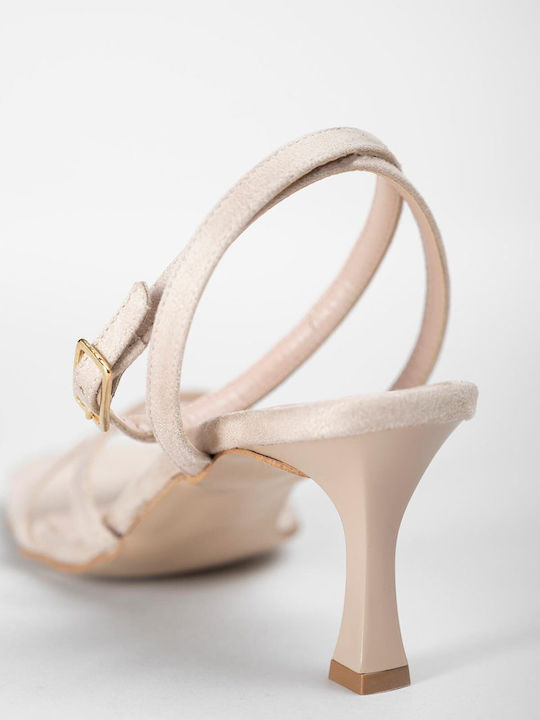 Suede Beige Sandals