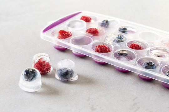 Kitchen Craft Παγοθήκη Κύβος από Σιλικόνη 21 Θέσεων Μωβ 35.00370