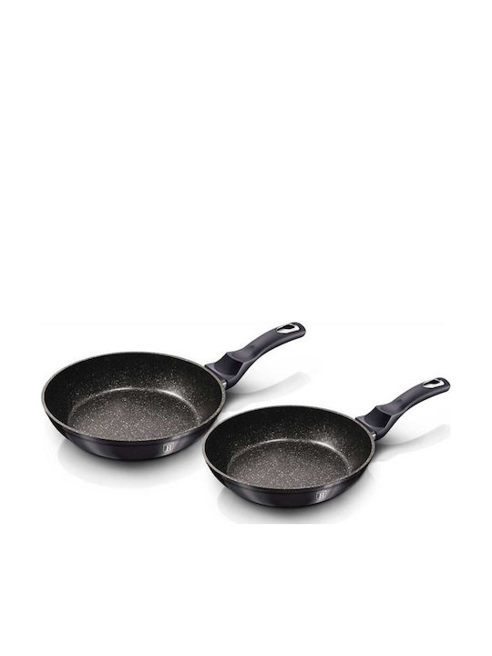 Berlinger Haus Metallic Line Σετ Μαγειρικά Σκεύη από Αλουμίνιο Carbon Pro με Επίστρωση από Πέτρα 5 τεμαχιών