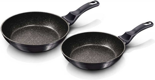 Berlinger Haus Metallic Line Σετ Μαγειρικά Σκεύη από Αλουμίνιο Carbon Pro με Επίστρωση από Πέτρα 5 τεμαχιών