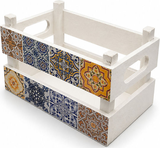 Yuk Кутия за хляб Дърво Бяла 20x13x11см Yuk Кутия за хляб Дърво Бяла 20x13x11см
