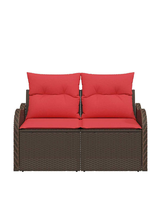 Two-Seater Outdoor Rattan Sofa With Cushions