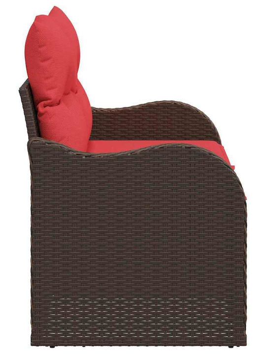 Two-Seater Outdoor Rattan Sofa With Cushions