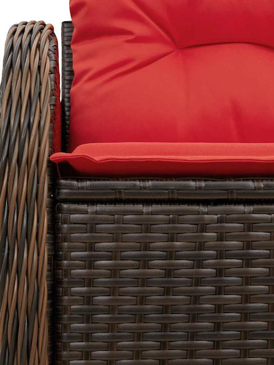 Two-Seater Outdoor Rattan Sofa With Cushions