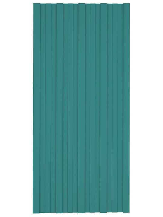 Dächer Panel 36 Stück Grün 100 x 45 cm Galvanisierter Stahl 42047122