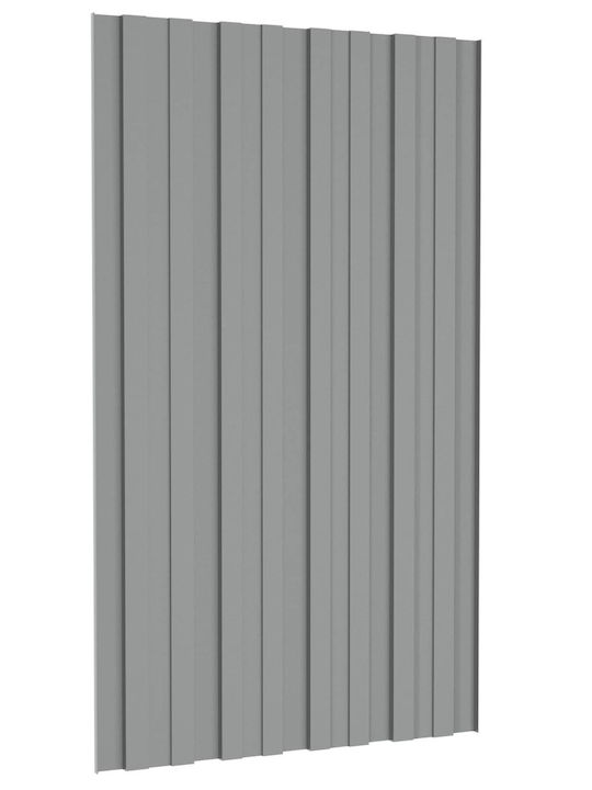 Panou de Acoperiș 36 Buc Gri 80 X 45 Cm Oțel Galvanizat 42047112