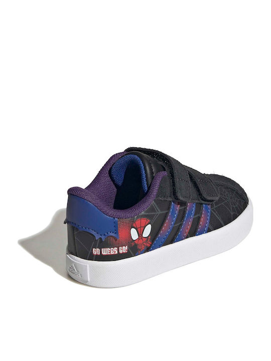Vl Court Kids Sneakers with Hoop & Loop Closure Black