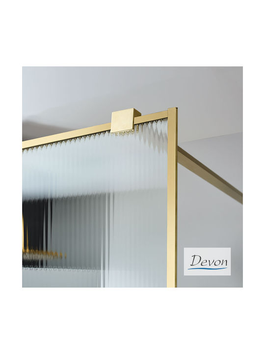 Devon Iwis Feste Seite für Dusche 76-78x200cm Oro