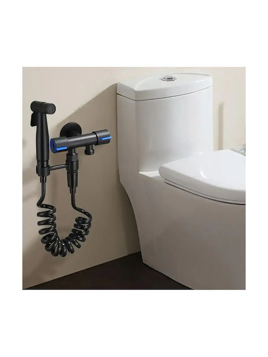 Landsh Wand Μonted Bidet Satz Schwarz