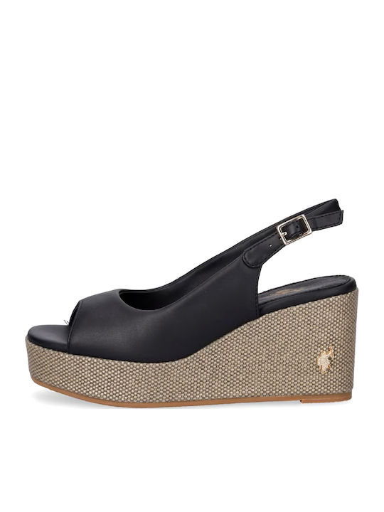 Alyssa Platforme Dama De Vară În Stil Espadrile Negre