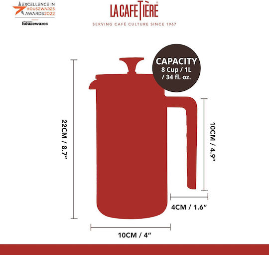 La Cafetière Cafetieră Cu Filtru Manual Din Oțel Inoxidabil Maro 1lt
