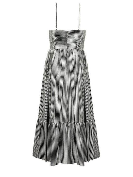 Sommer Midi Slip Dress mit Rüschen Kleid