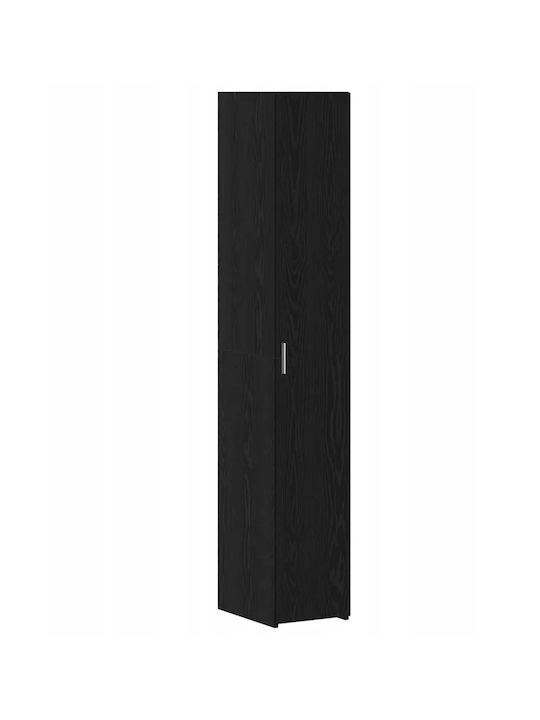 Cabinet Floor High Black Wood 30x42.5x185cm