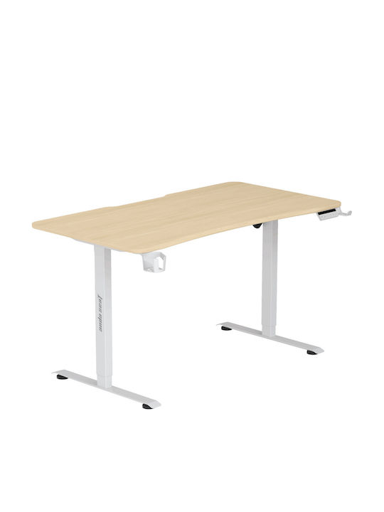 Anda Seat Birou Electric Xtreme-E Wood / Picior Alb cu Picioare Metalice și Înălțime Reglabilă 140x75x71cm AD-D-DD1-1400-06-K