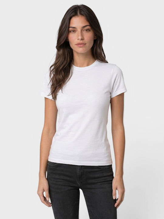 Tricou Pentru Femei Alb Mâneca Scurtă