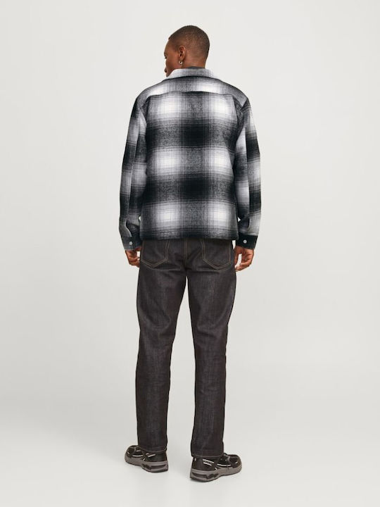 Long Sleeve Overshirt Regular Fit Black