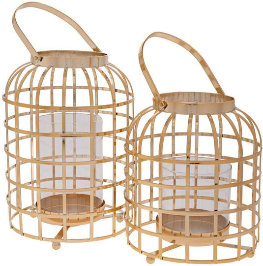 Iliadis Lantern Metallic Gold 19x27cm