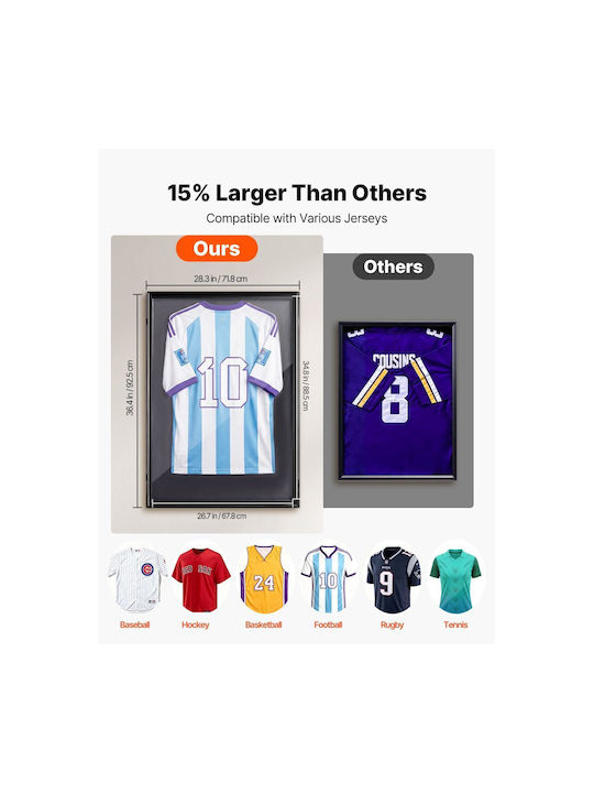 Vevor Wooden Wall-Mounted Photo Frame with Transparent Frame