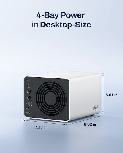 TerraMaster TERRAMASTER F4-425PRO (N305) Dateiserver / NAS Turm 30TB M.2/SSD und 2 Ethernet-Ports