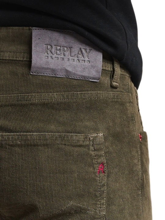GROVER Men's Elastic Khaki Jeans Pants