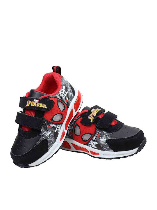 Παιδικά Sneakers με Σκρατς & Φωτάκια Μαύρα