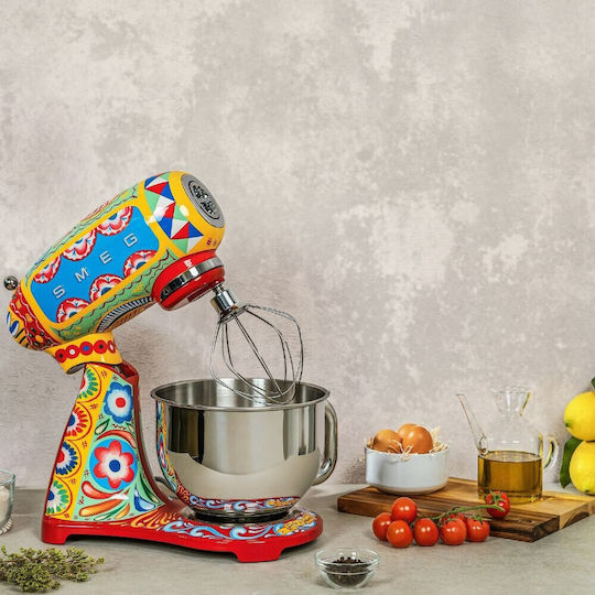 Smeg Кухненски робот 800W с Неръждаем Кaзан 4.8lt Многоцветен