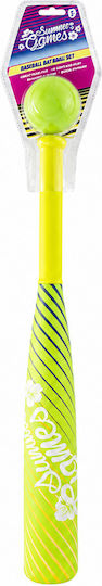 Summer Games Neopren Baseball Bâtă 60cm Minge Galbenă