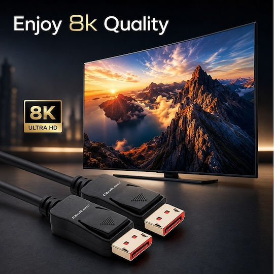 Qoltec Qoltec DisplayPort-Kabel männlich - 0,5 m Graue