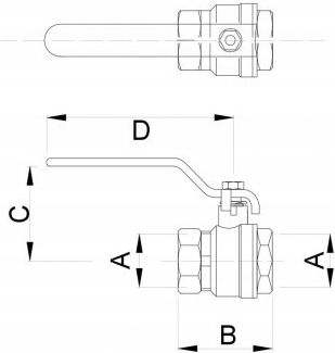 Ball Valve 2 Inch F F Gland Handle