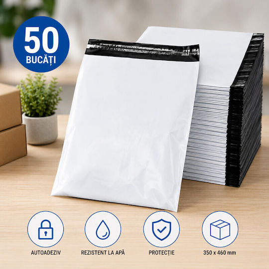 Plicuri de curierat autoadezive C3 350x460 Mm Set 50 Bucăți Film Ldpe Impermeabil