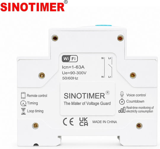 Sinotimer Διακόπτης Ράγας WiFi 63A