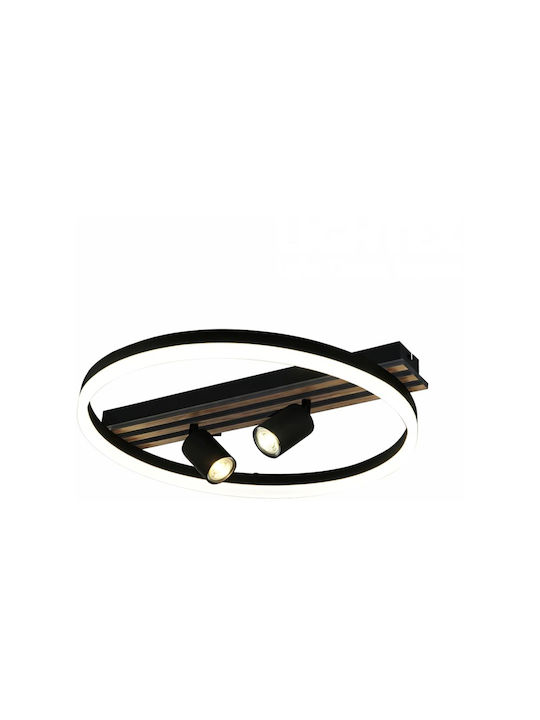 Lightex LED Decken- und Wandleuchte in Schwarz Farbe