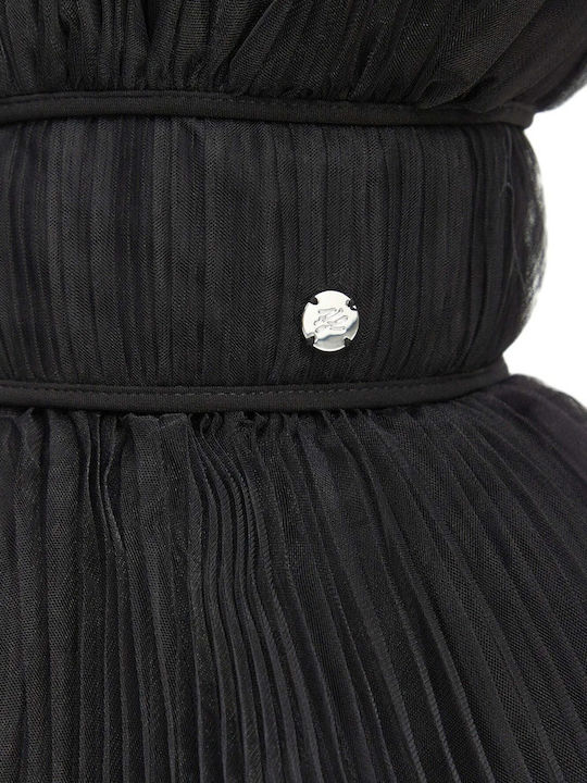 Summer Mini Evening Strapless Black Dress