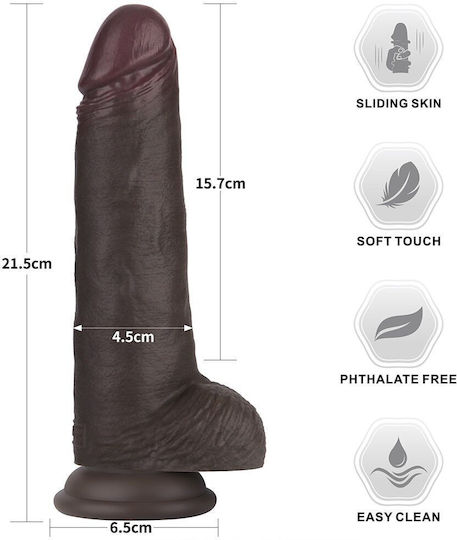 Lovetoy Dildo dublu cu ventuză negru