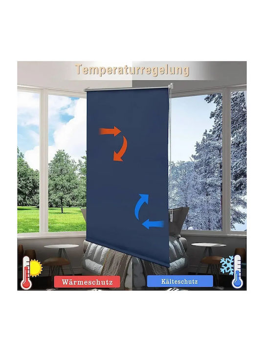 Woltu Roller Blinds Total Blackout Blue W70xH160cm