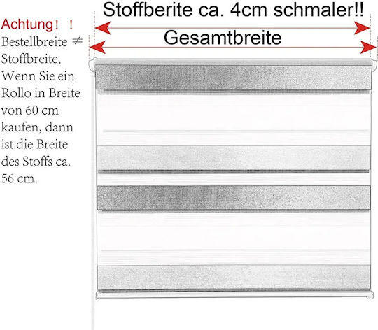 Woltu Woltu Ρollo Rollos Partieller Blackout Doppelt Weiß P90xH220cm