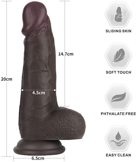 Lovetoy Dildo Dublu cu ventuză Negru