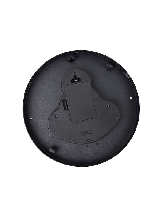 Mondex Тих стенен часовник Черен Ø30cm