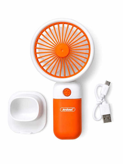 Andowl Handheld USB Orange Fan Q-FS55