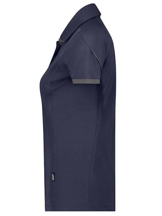 Women's Polo Shirt Sun Protection Upf 50+ Dassy Traxion Next Midnight Blue Anthracite Grey