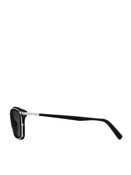 Unisex Sonnenbrillen mit Schwarzem Horn umrandetem Rahmen und Schwarzem Glas
