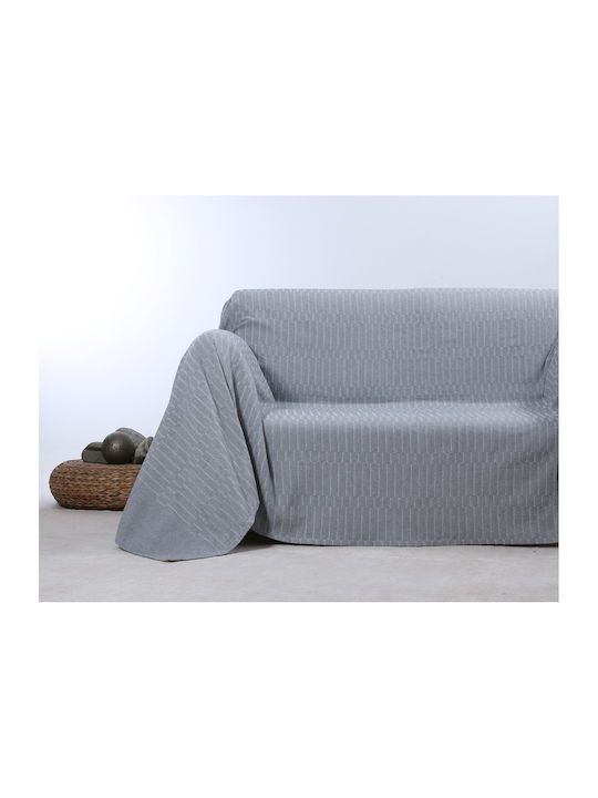 Silk Fashion 25632 Sesselüberwurf Jacquard 180x180cm Silber