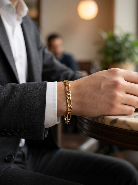 Sharks Bay Clothing Men's Gold Plated Steel Bracelet 19cm