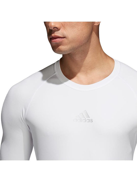adidas Thermoactive Alphaskin Herren Thermo Langarmshirt Weiß
