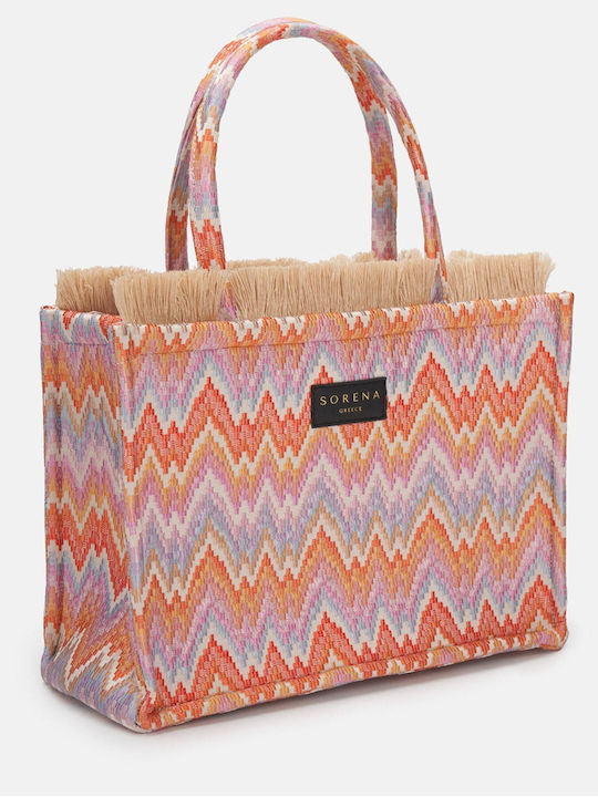 Caldera Geantă Dama Material Tote De Mână Multicolor