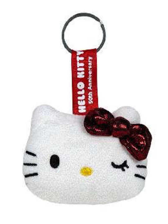 Softies Hello Kitty Plush Keychain 10x8cm 4 Colours Pink Bow
