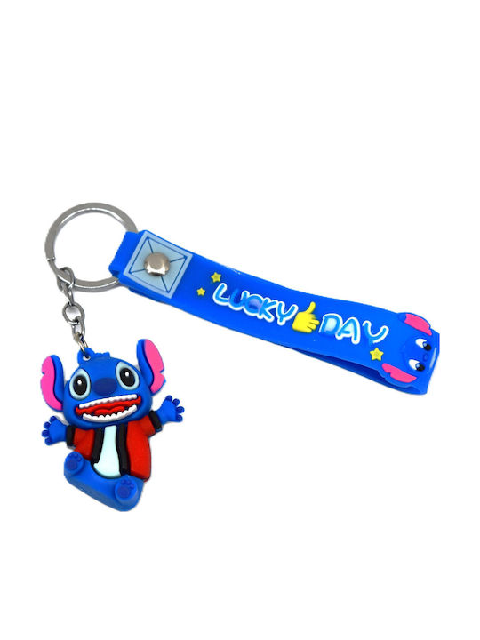 Stitch Sitting Blue Keychain Hanging Keychain K.15436-2