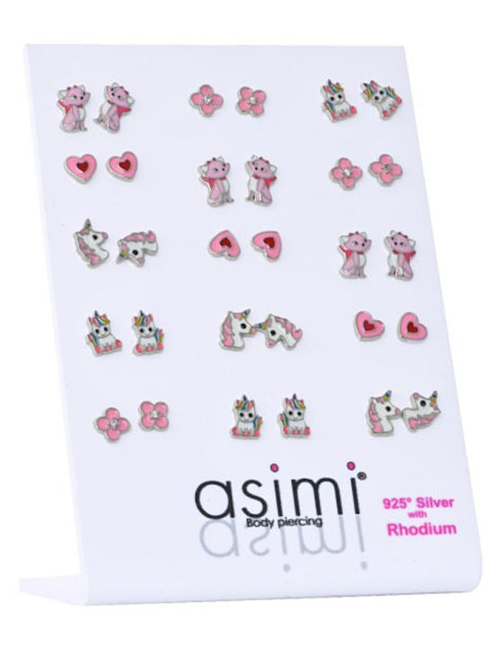 Asimi Body Piercing Хипоалергични Сребърни Карфи Сърце