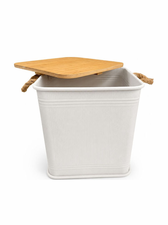 Metallisches Aufbewahrungsbox mit Deckel Beiges 36x36x39,5cm