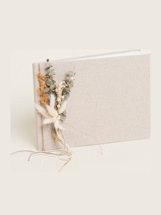 Beauty Home Wedding Wish Book Beige Gold Lurex